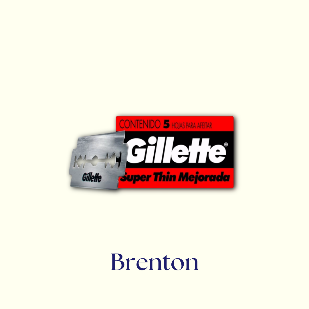 Afeitadora Clásica Brenton + 5 Hojas Gillette