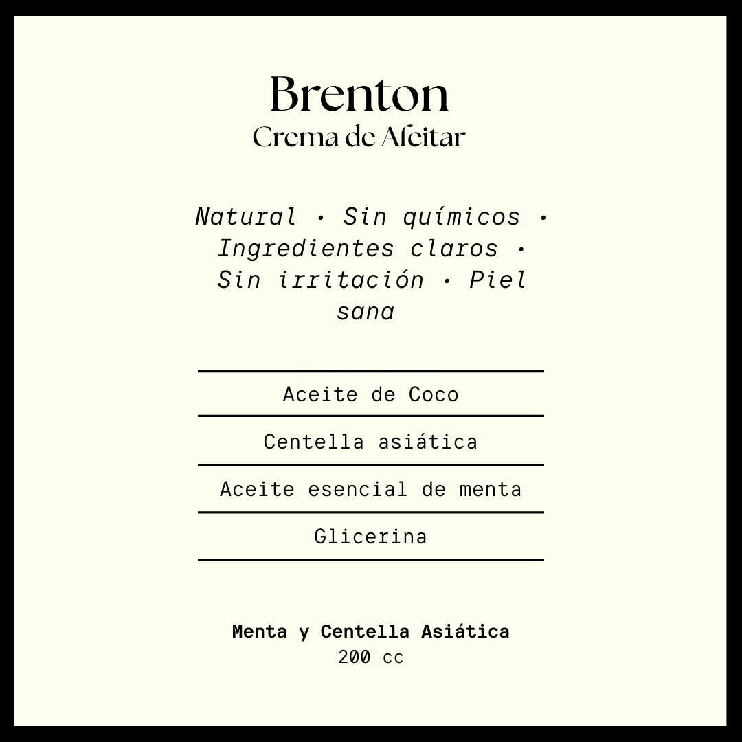 Combo Brenton Barba Completa – Crema de Afeitar, Tónico y Sérum para Barba