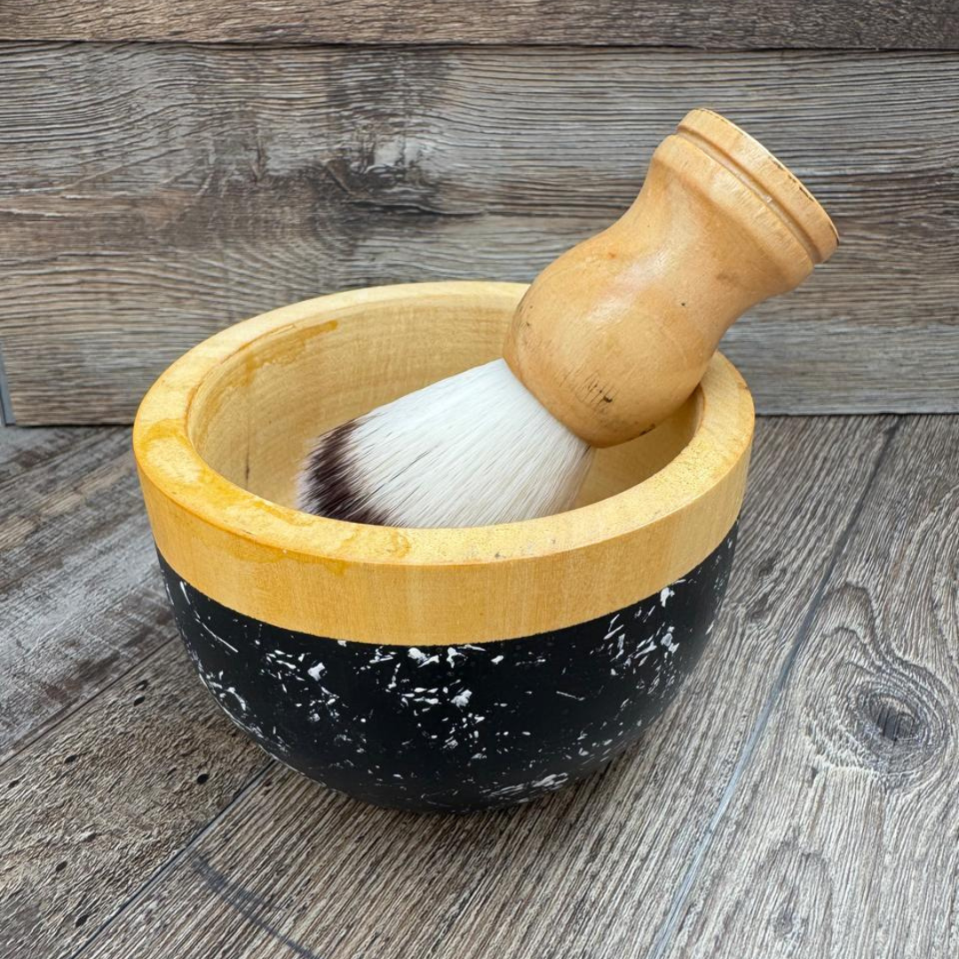 Brocha + Cuenco para crema de afeitar