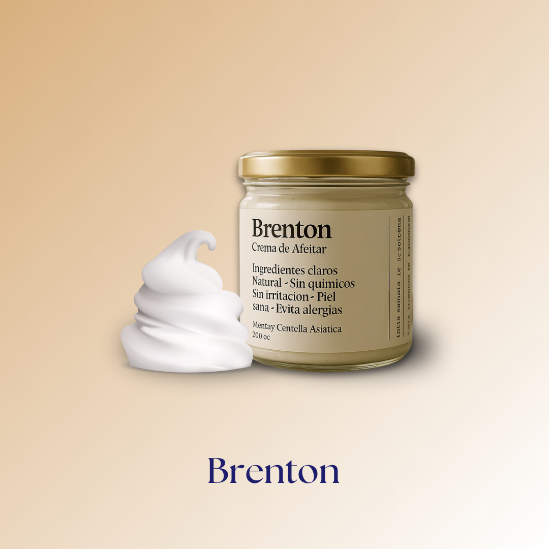 Combo Brenton Barba Completa – Crema de Afeitar, Tónico y Sérum para Barba